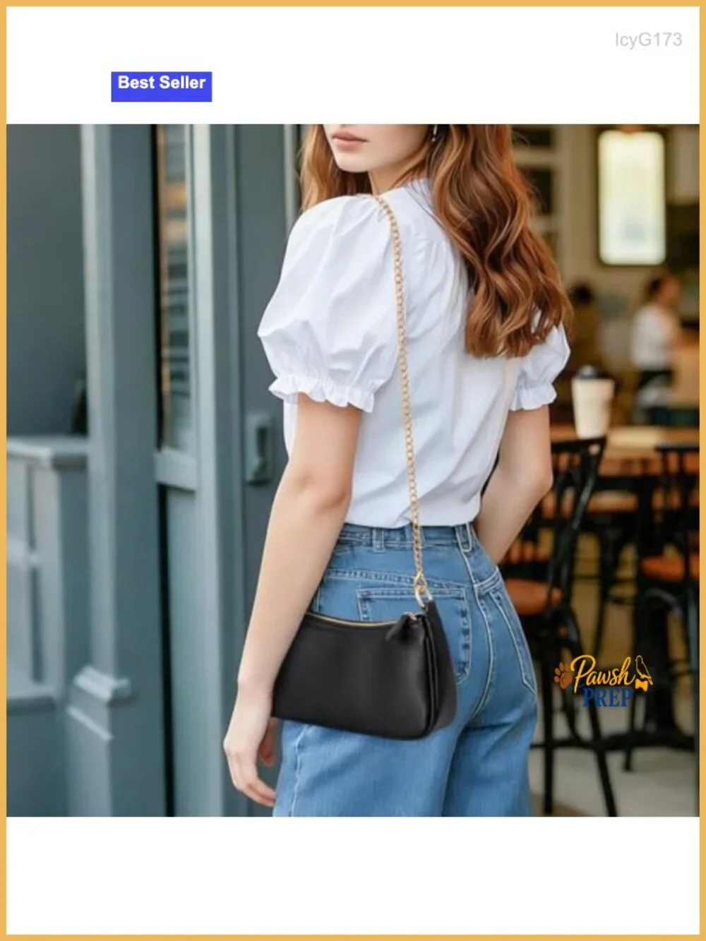 PU Leather Small Hobo Shoulder Bag Women Purse Handbag Gold Chain Strap